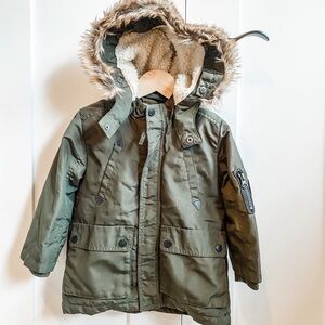 ❄️ 1.5-2.5y H&M Kids Army Green Winter Jacket